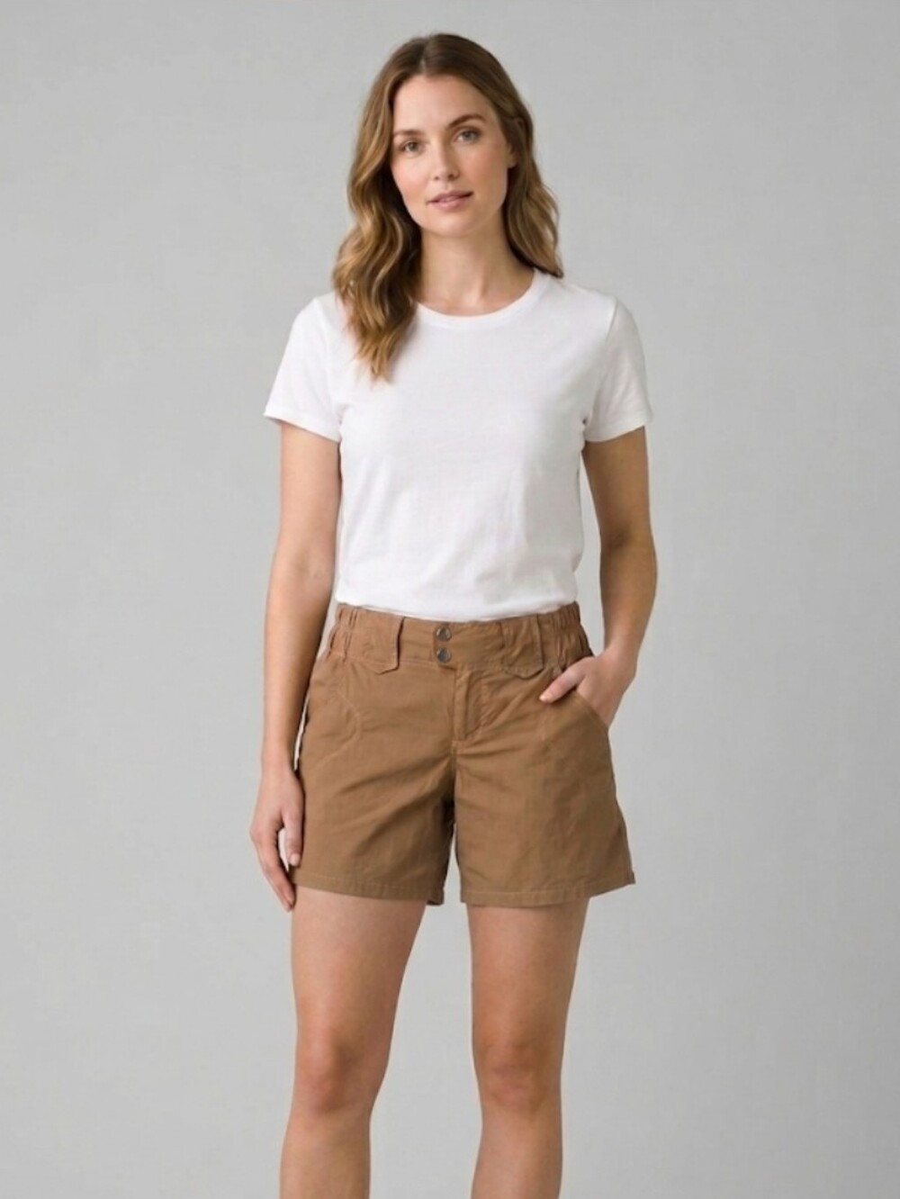 Anthroplogie Pilcro Casual Cotton Light Brown Shorts Women's Size 26 7" Inseam
